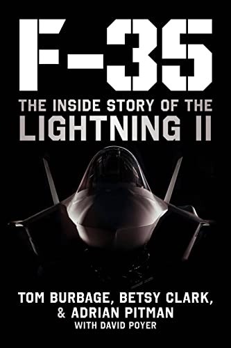 Book cover featuring a gray F-35 fighter jet against a black background.