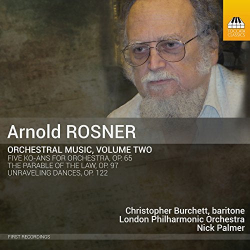 CD cover featuring portrait of composer Arnold Rosner and track listing details.