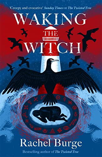 Book cover featuring a large bird, a lighthouse, and a figure in a circle.