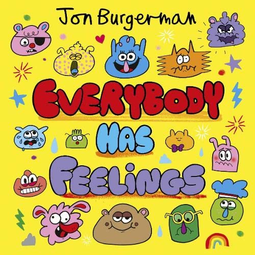 Book cover with colorful cartoon faces expressing various emotions.
