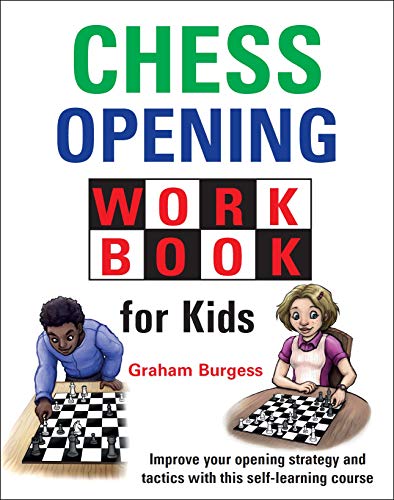 Chess opening workbook cover with illustrations of children playing chess.