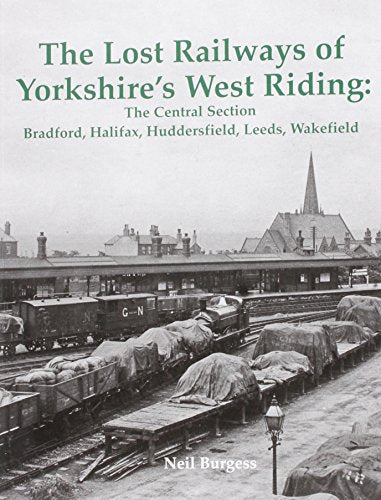 Book cover depicting a vintage railway scene with steam locomotives and a church.