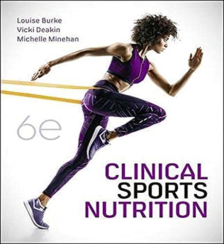 Book cover for Clinical Sports Nutrition showing a woman running with resistance bands.