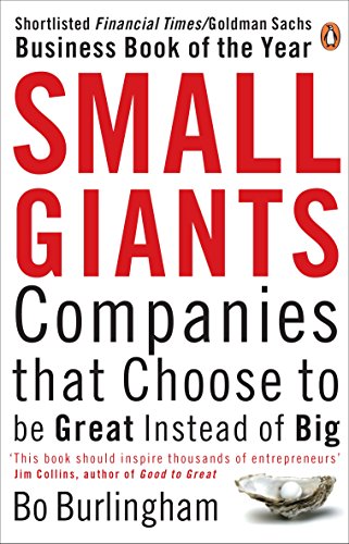 Book cover for Small Giants by Bo Burlingham featuring a white background and oyster.