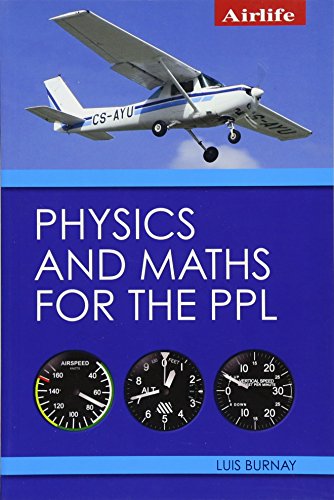 Book cover showing a small airplane, flight instruments, and the title Physics and Maths.