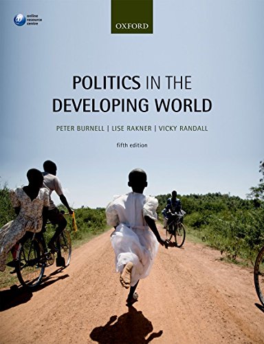 Book cover: "Politics in the Developing World," fifth edition, with children and bicycles.