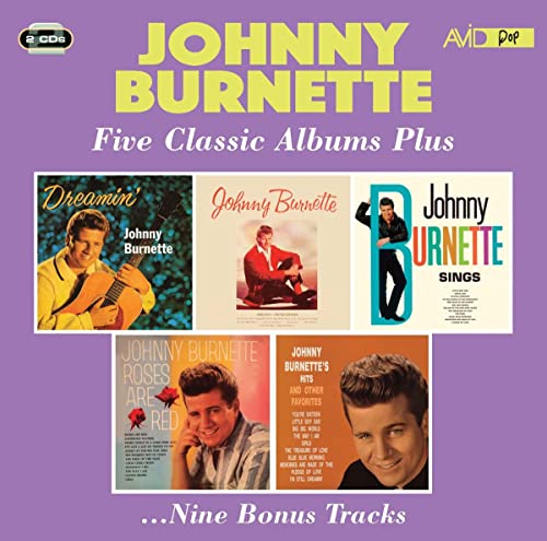 CD cover for Johnny Burnette’s “Five Classic Albums Plus” compilation.