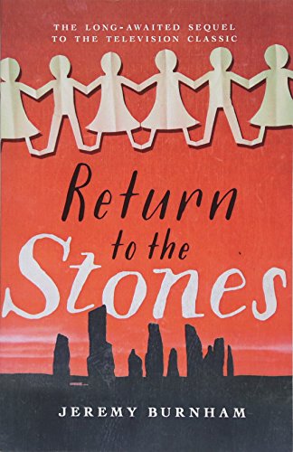 Book cover with paper doll chain, title text, and silhouette of standing stones.