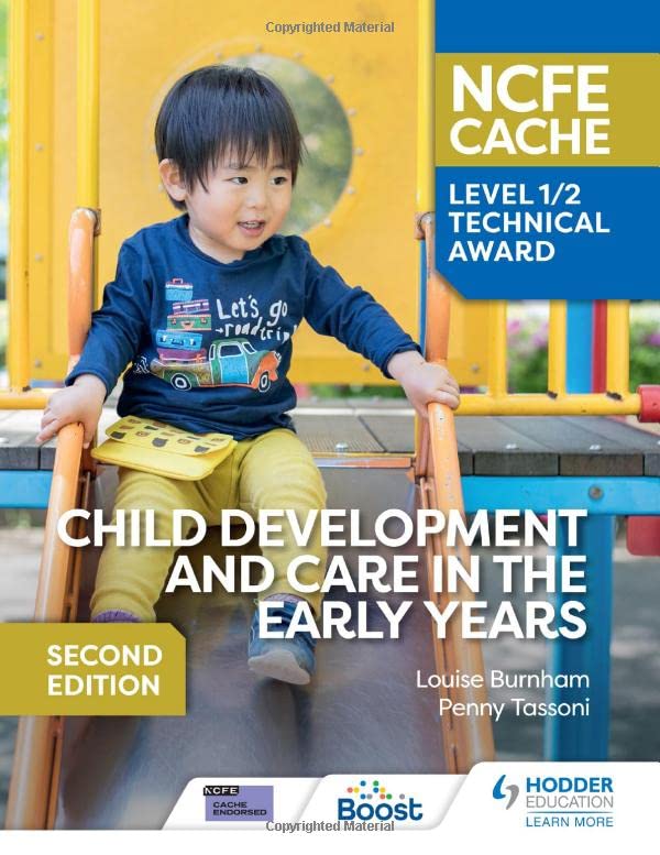 Textbook cover featuring a young child and text about child development.