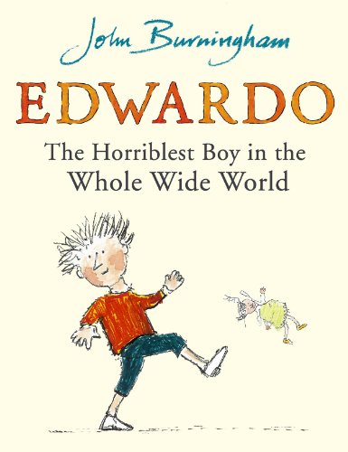 Book cover: a cartoon boy running, with a small figure falling behind.