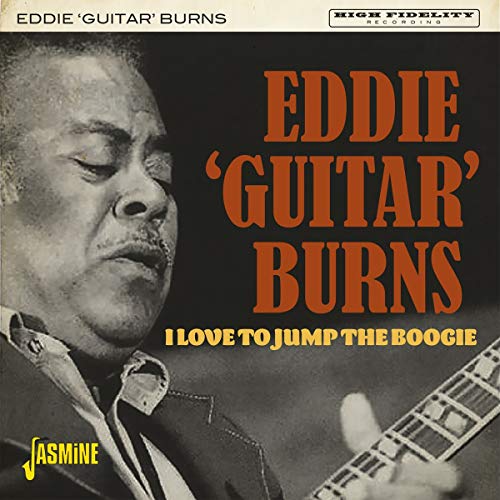 Eddie “Guitar” Burns album cover featuring a portrait and guitar.