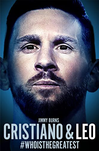 Close-up book cover featuring Lionel Messi, with title "Cristiano & Leo.