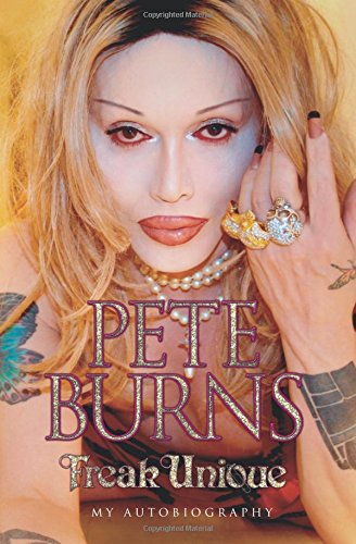 Pete Burns’ autobiography cover featuring a close-up portrait with jewelry.
