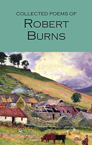 Book cover titled Collected Poems of Robert Burns featuring a rural landscape painting.