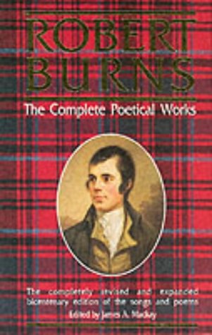Book cover: “Robert Burns, the Complete Poetical Works” with portrait.