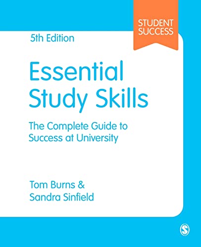 Book cover: “Essential Study Skills”, 5th edition, blue and orange.