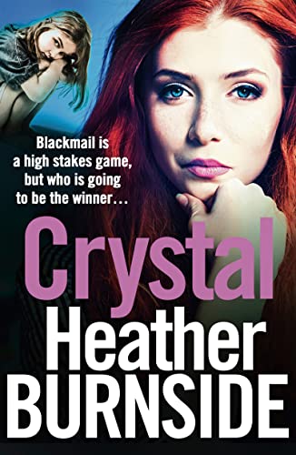 Book cover featuring a woman with red hair and the title "Crystal" in purple.