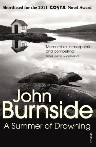 Book cover: grayscale landscape with a small house reflected in water.