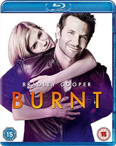 Burnt" Blu-ray cover featuring Bradley Cooper and Sienna Miller in an embrace.