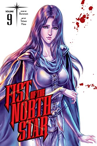 Manga cover of Fist of the North Star Volume 9 featuring a woman in white.