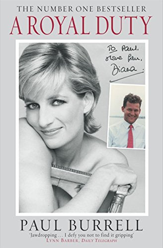 Book cover featuring Princess Diana and Paul Burrell’s portrait.