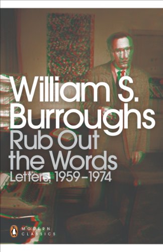 Book cover: “Rub Out the Words” by William S. Burroughs, portrait.