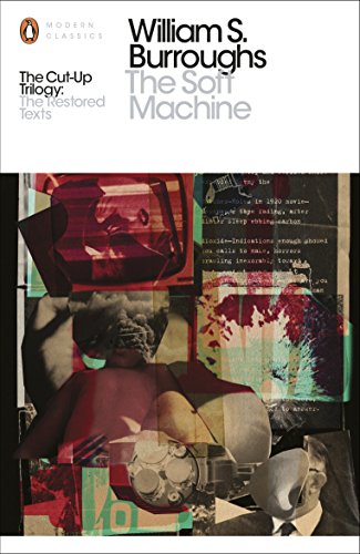 Book cover for "The Soft Machine" with abstract, layered imagery.