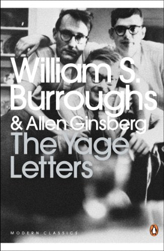 Book cover: "The Yage Letters" by Burroughs & Ginsberg, black and white photo.