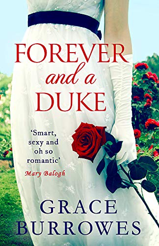 Romance novel cover featuring a woman in a white dress holding red roses.