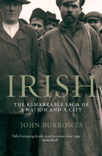 Book cover: historical photograph of Irish men, title "IRISH" in large text.