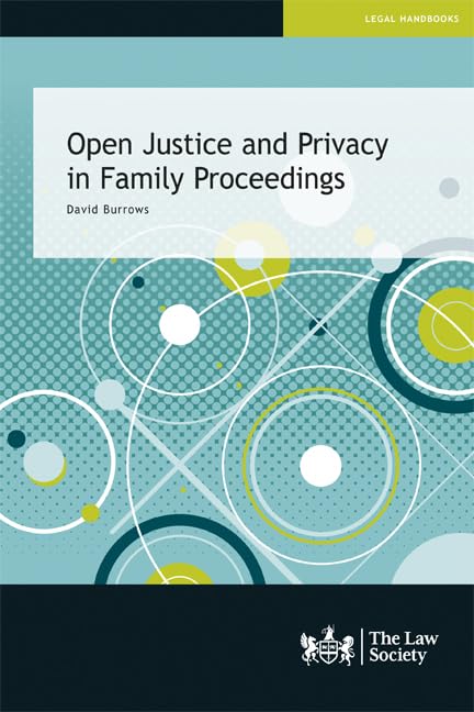 Book cover: "Open Justice and Privacy in Family Proceedings" by David Burrows.