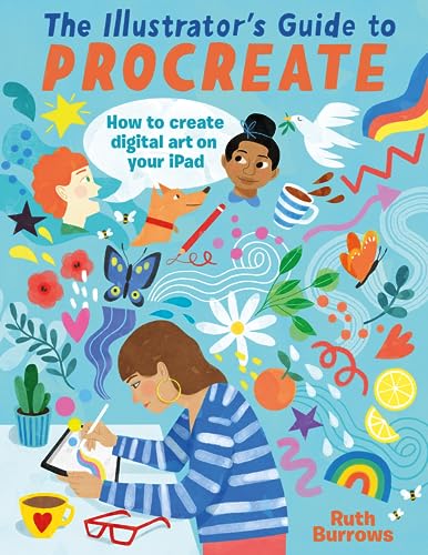 Book cover with illustrations of people, animals, and art supplies.