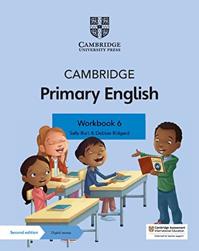 Cambridge Primary English Workbook 6 cover with children at desks.