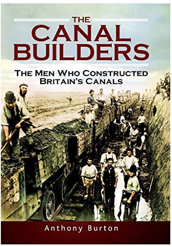 Book cover depicting canal workers digging with shovels, early 1900s.