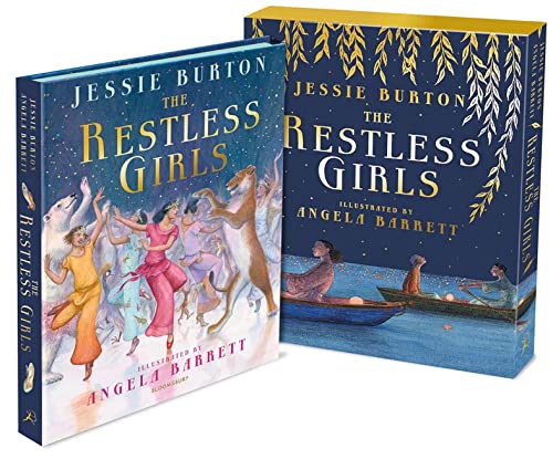 Two copies of “The Restless Girls” book with illustrated covers.