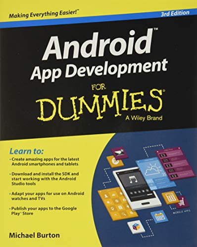 Book cover: "Android App Development For Dummies," 3rd Edition.