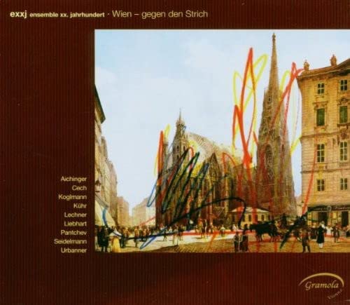 CD cover: Vienna cityscape with colorful streaks and handwritten signature.