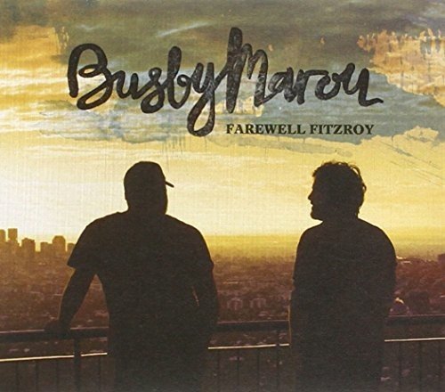 CD cover for Busby Marou’s “Farewell Fitzroy” featuring two silhouetted figures.