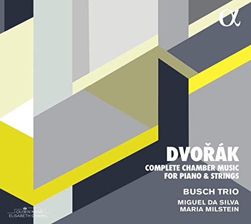 CD cover with abstract geometric shapes and white text reading "Dvorak: Complete Chamber Music".