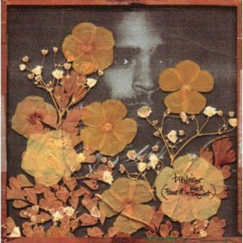 CD cover with pressed flowers and a faded portrait.
