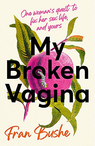 Book cover with peach fruit, caterpillar, and bold black title text.