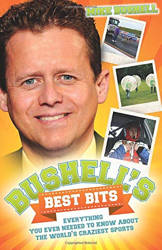 Book cover featuring a man’s portrait and images of unusual sports.