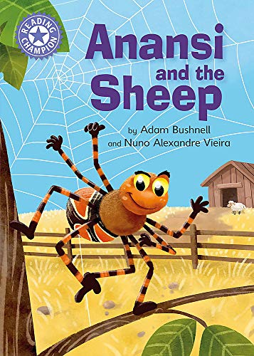 Book cover featuring Anansi the spider on a wooden fence.