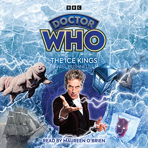 Doctor Who audio cover featuring the 12th Doctor, a walrus, and the TARDIS.
