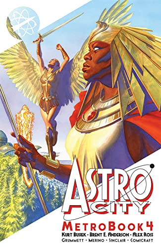 Astro City Metrobook 4 cover: a golden-armored figure with wings and a city.