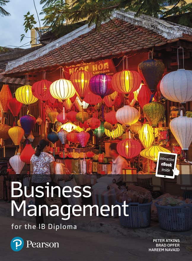 Textbook cover with colorful lanterns and title "Business Management".