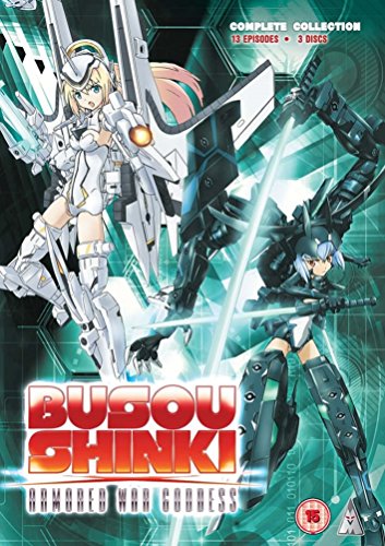 Anime DVD cover featuring two female characters in robotic armor.