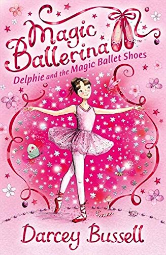 Book cover: young ballerina in pink tutu, surrounded by sparkles and flowers.