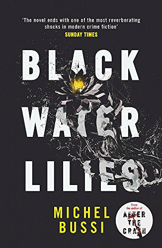 Book cover featuring a water lily with splashing water on a dark background.
