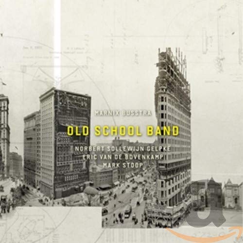 CD cover for "Old School Band" featuring a vintage building illustration.